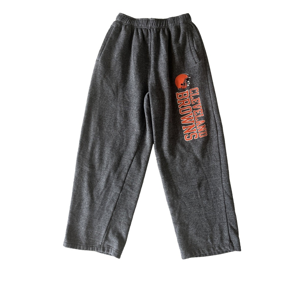 NFL Team Apparel Youth Size XL Cleveland Browns Gray Sweatpants‎ Pocket Lounge